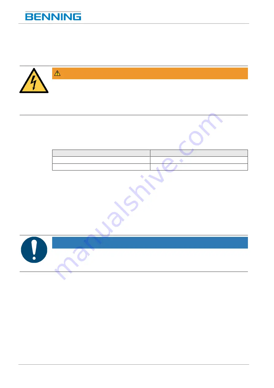 Benning 044166 Operating Manual Download Page 18