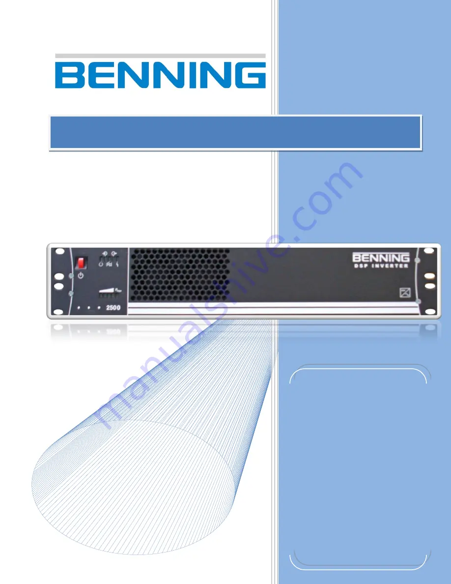 Benning DSP 2500 Operation And Maintenance Manual Download Page 1