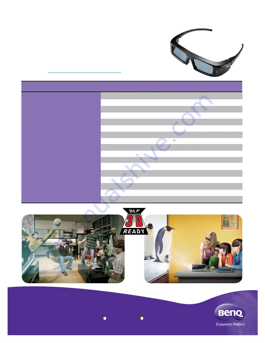 BenQ 3D Glasses - D3 Скачать руководство пользователя страница 1