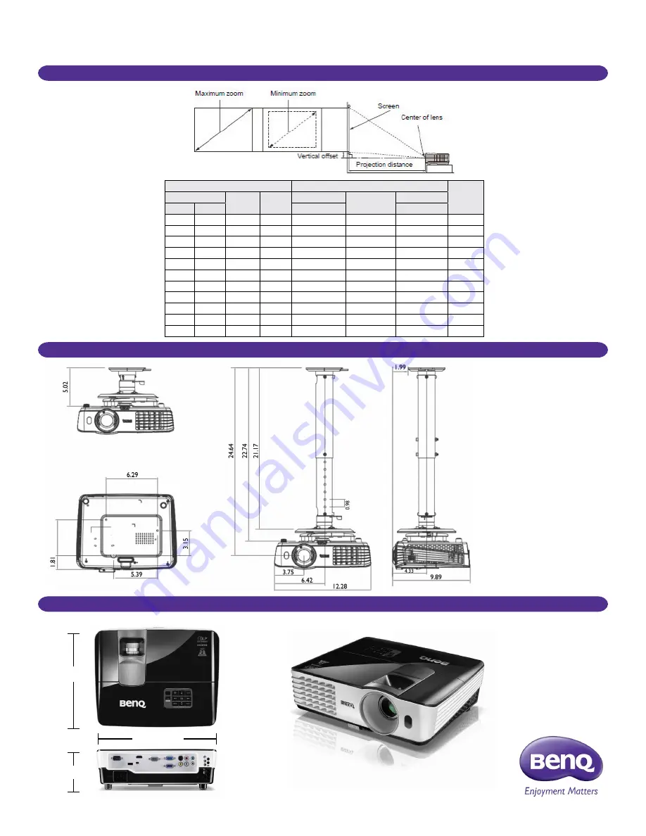 BenQ MX662 Datasheet Download Page 2