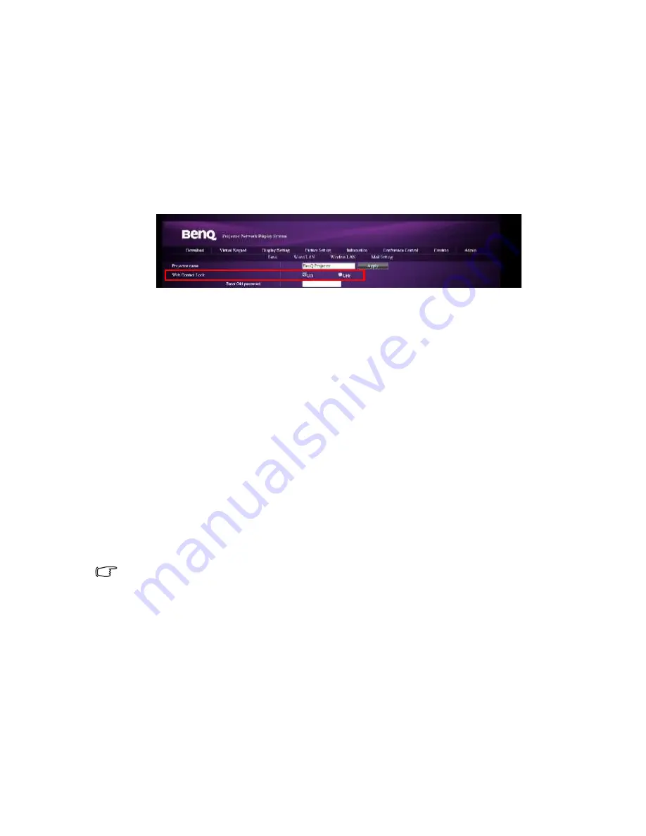 BenQ SH915 User Manual Download Page 58