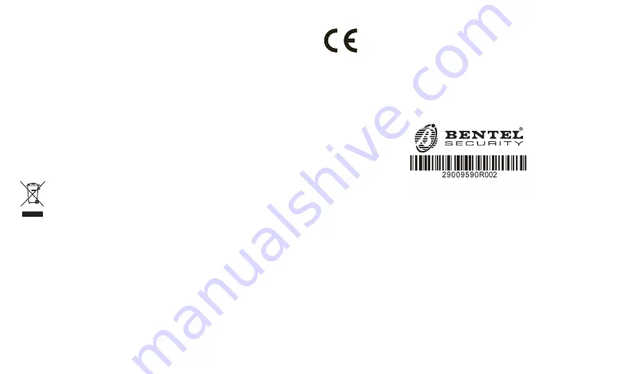 Bentel Security ASD30 Installation And Operating Instructions Manual Download Page 24