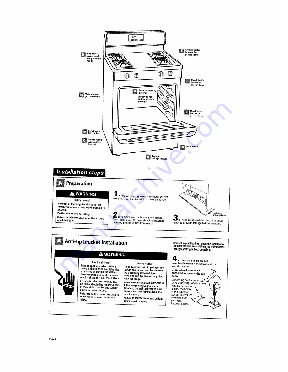 Benton Harbor 30 Freestanding Installation Instructions Manual Download Page 4