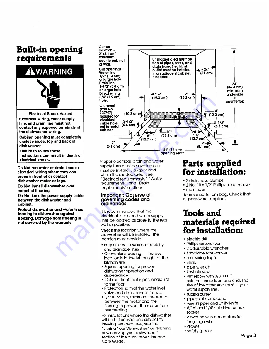 Benton Harbor Direct wire Models Installation Instructions Manual Download Page 3