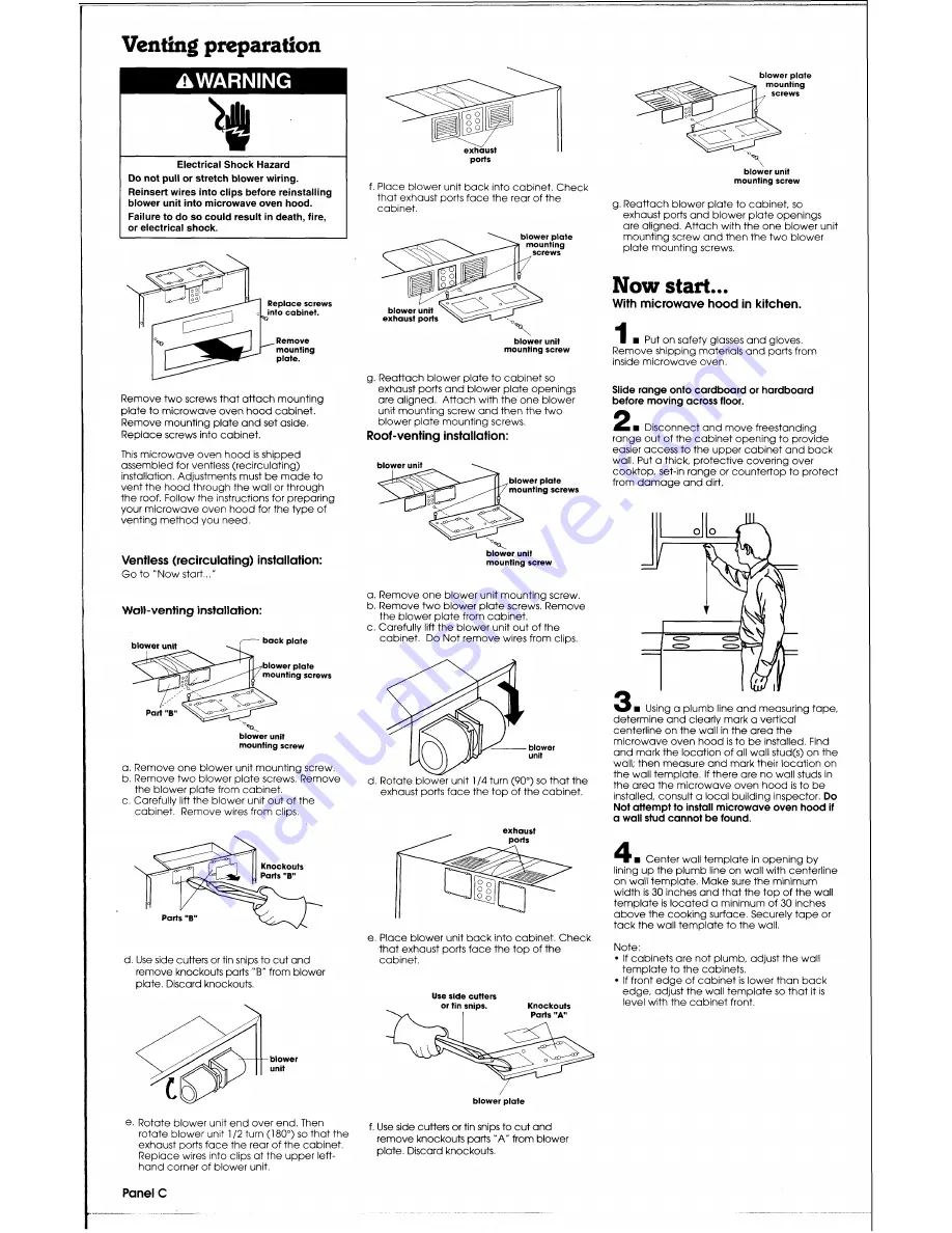 Benton Harbor Microwave Oven Hood Combination Installation Instructions Manual Download Page 4