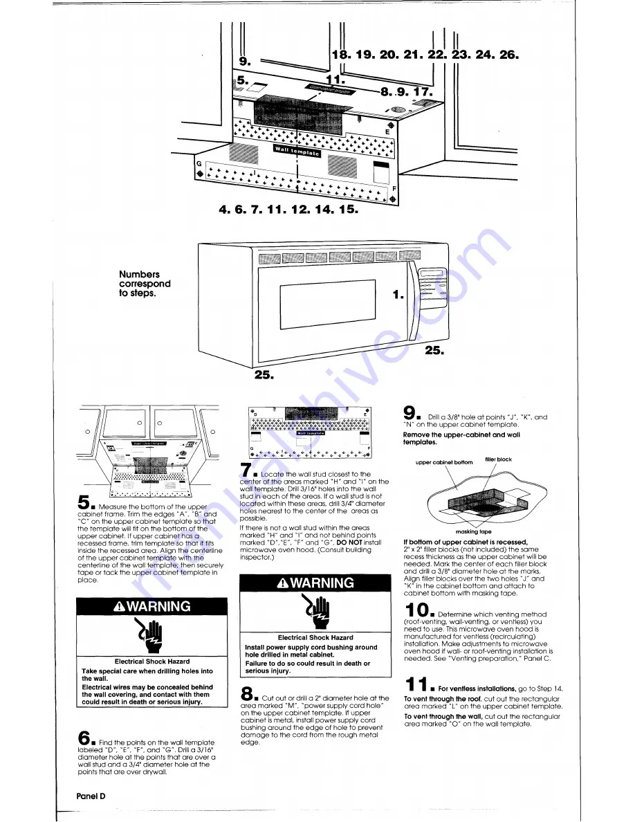 Benton Harbor Microwave Oven Hood Combination Installation Instructions Manual Download Page 5