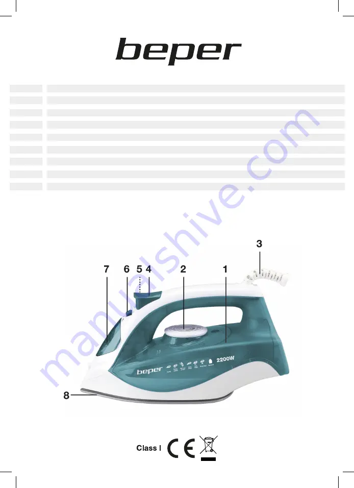 Beper P204FER001 Use Instructions Download Page 1