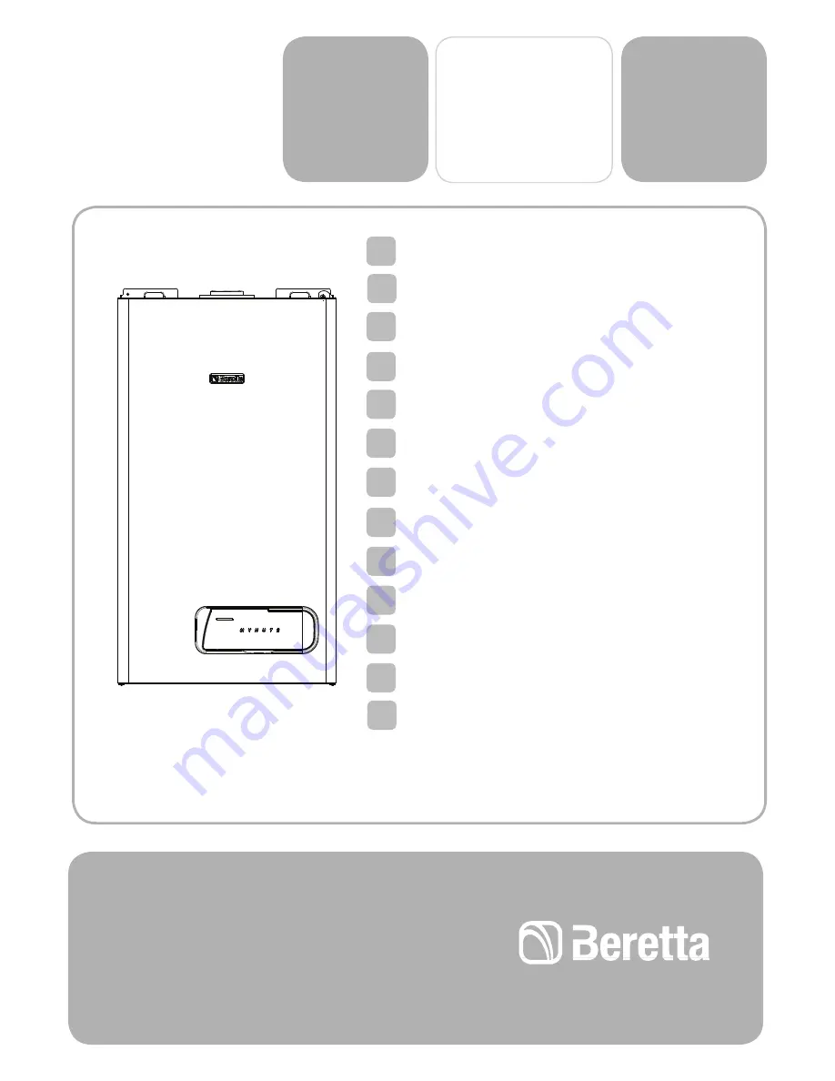 Beretta Mynute J 20 C.S.I. Installer And User Manual Download Page 1