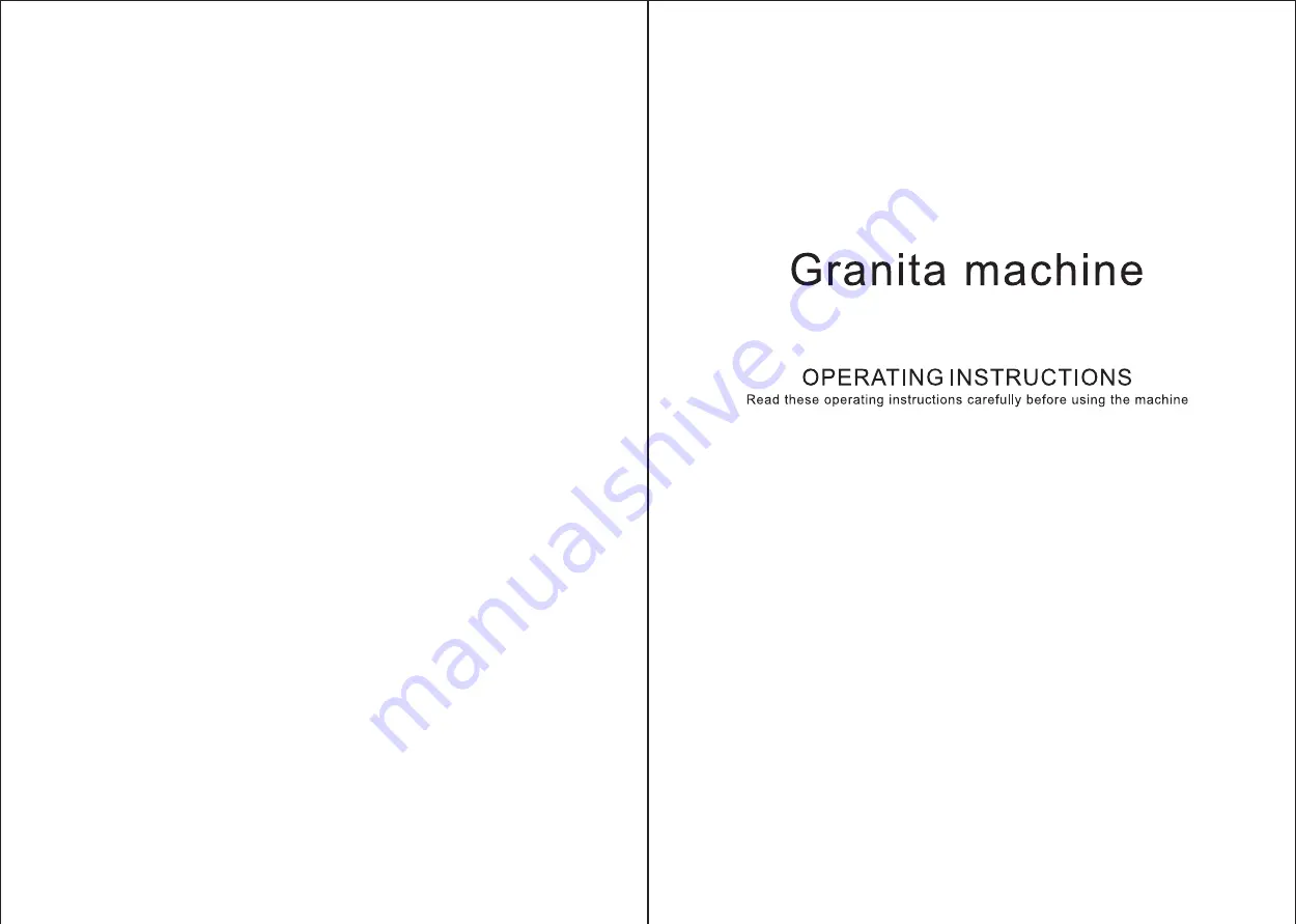 BERG Granita Operating Instructions Manual Download Page 1