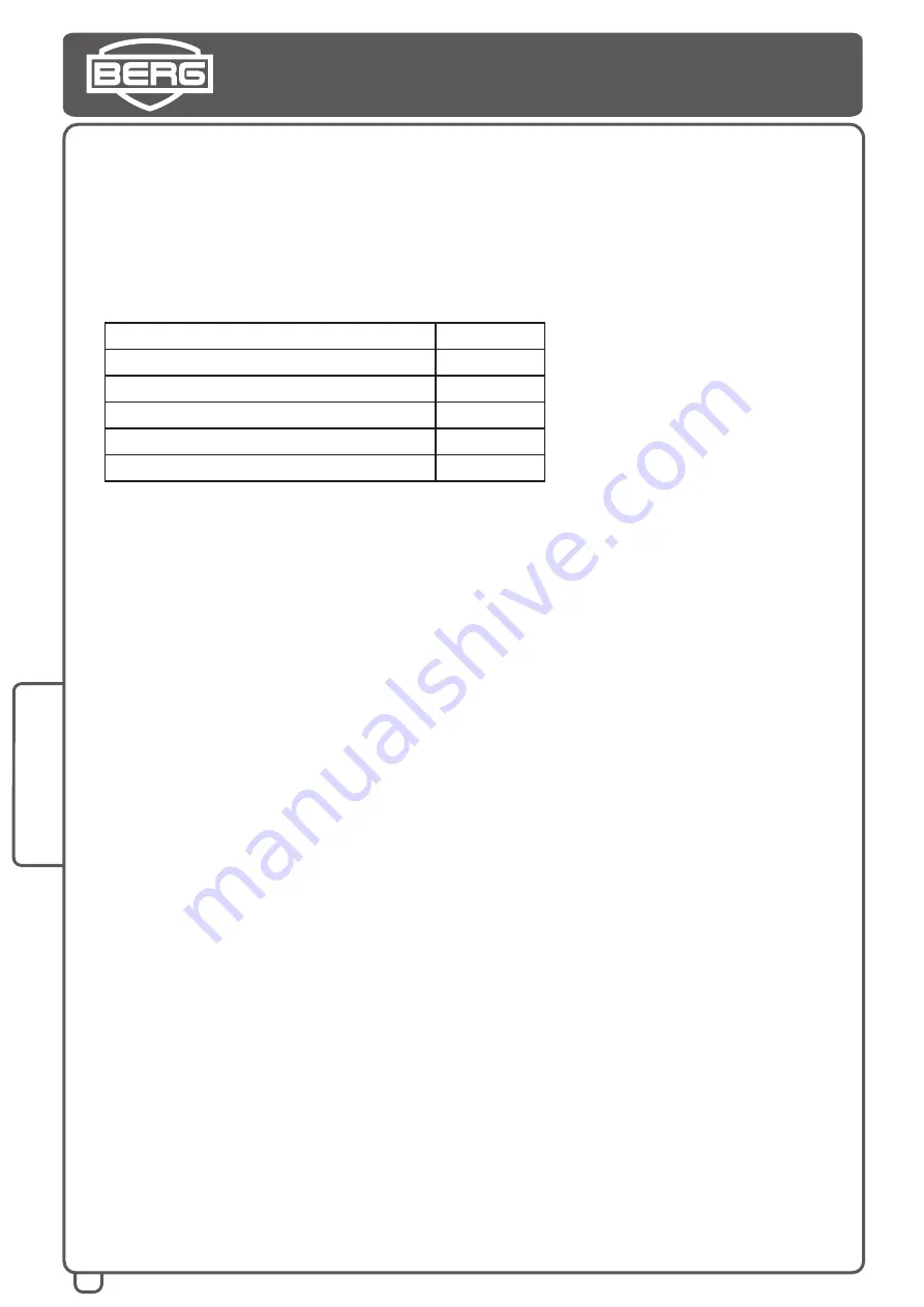 BERG InGround Champion 270 User Manual Download Page 38