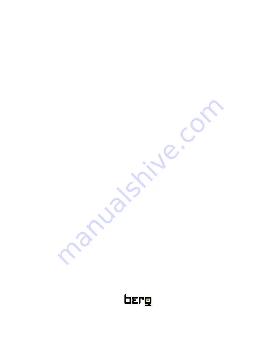 BERG UBN3080 Protocol Manual Download Page 31