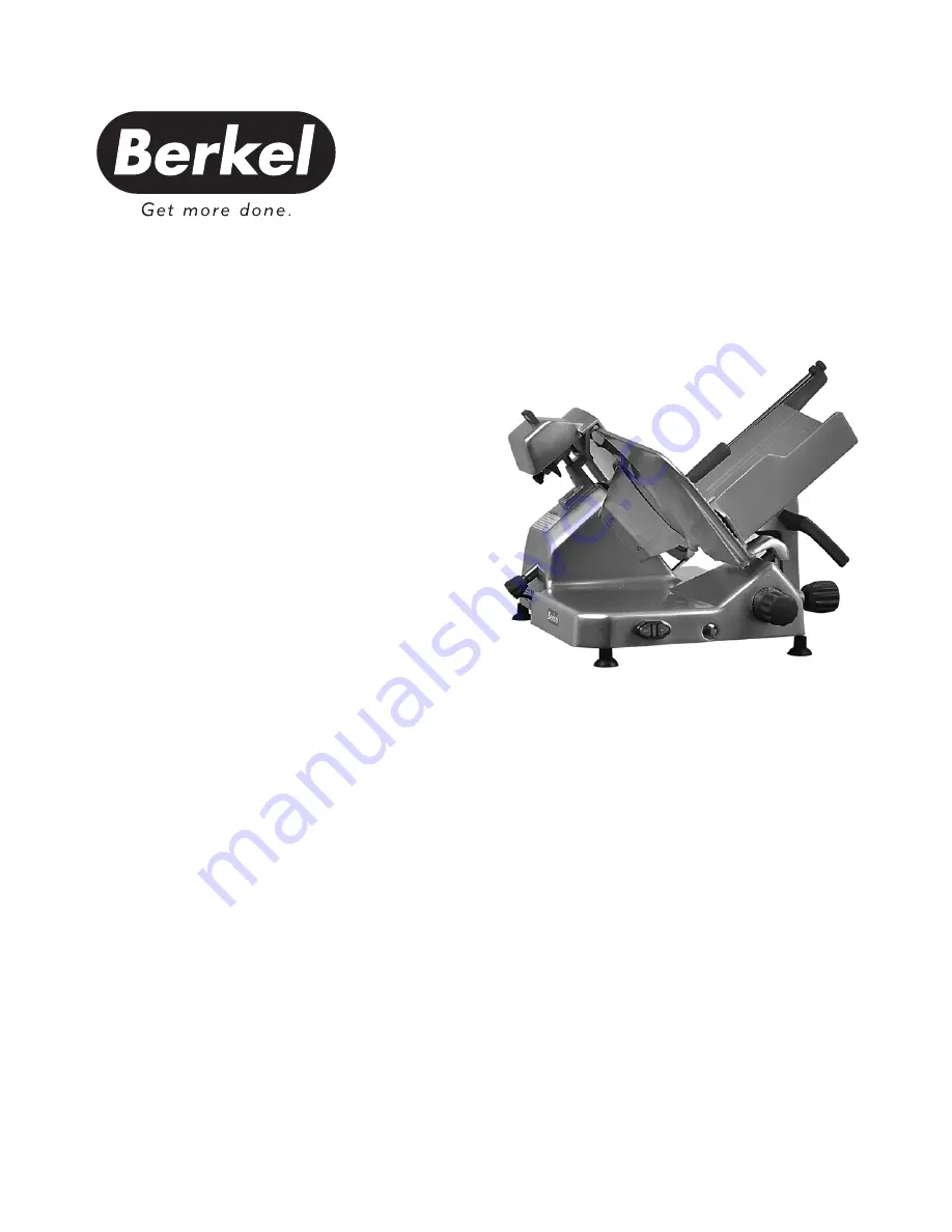 Berkel 829A-PLUS Owner'S/Operator'S Manual Download Page 1