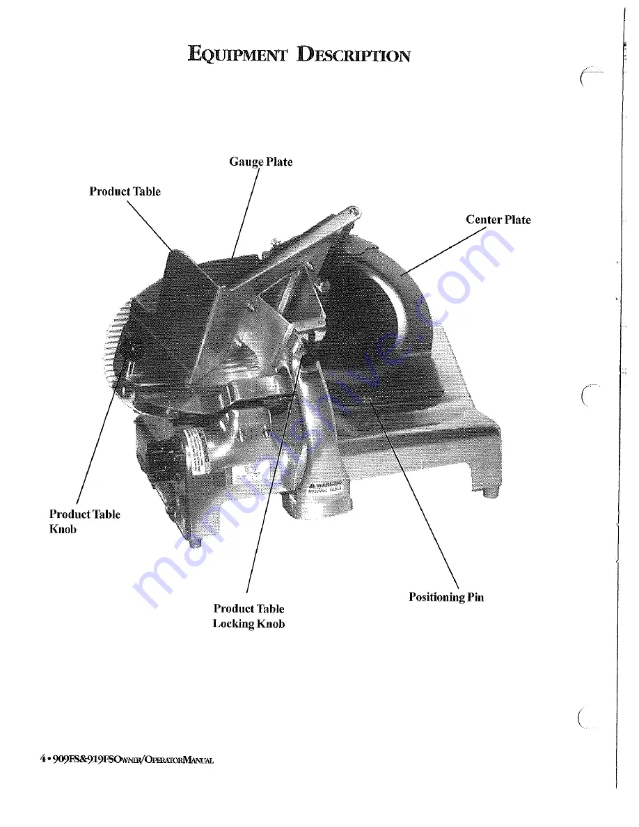 Berkel 909FS Owner'S/Operator'S Manual Download Page 6