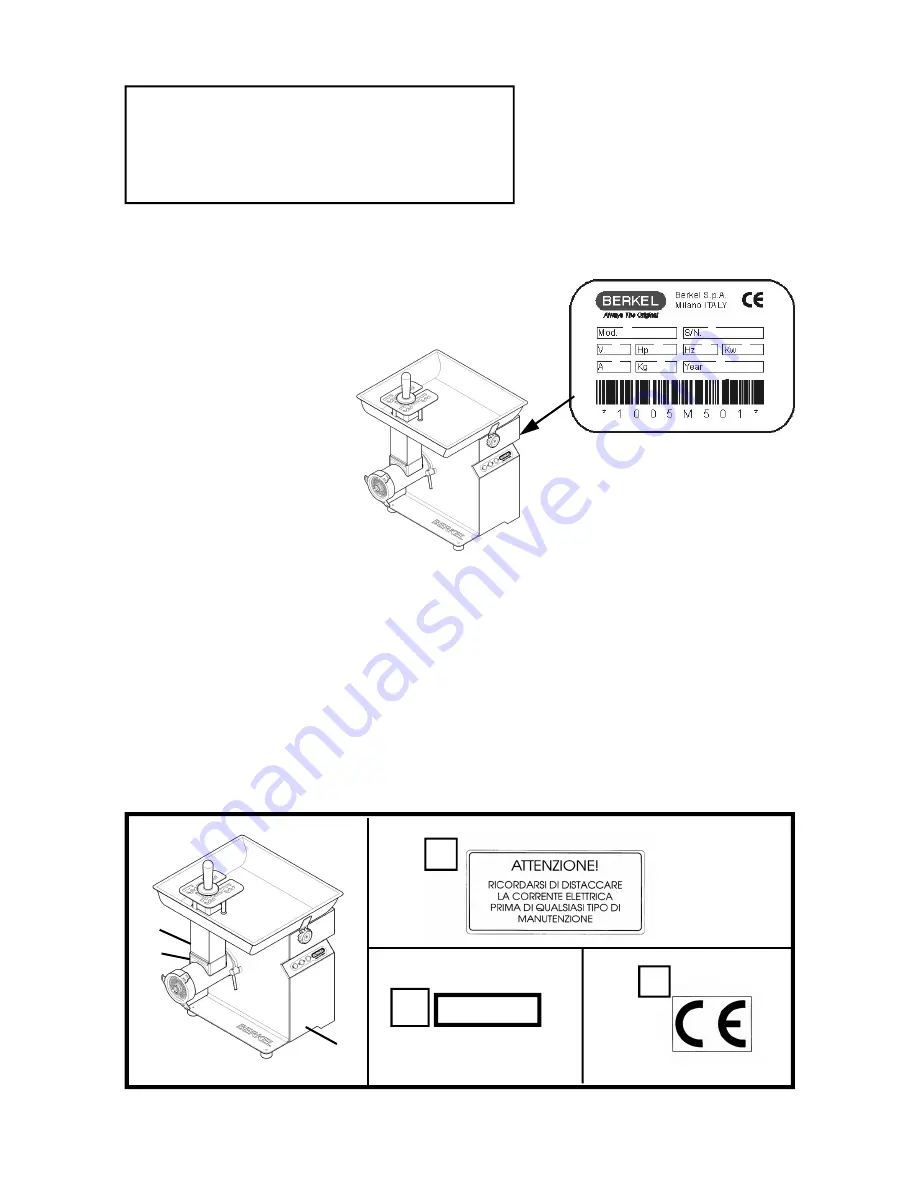 Berkel BM +32F Use And Maintenance Manual Download Page 40