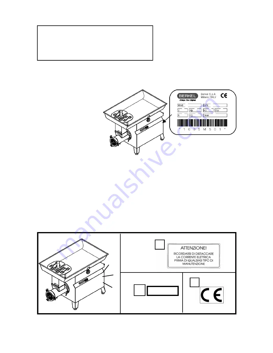 Berkel BM+42F Use And Maintenance Manual Download Page 40