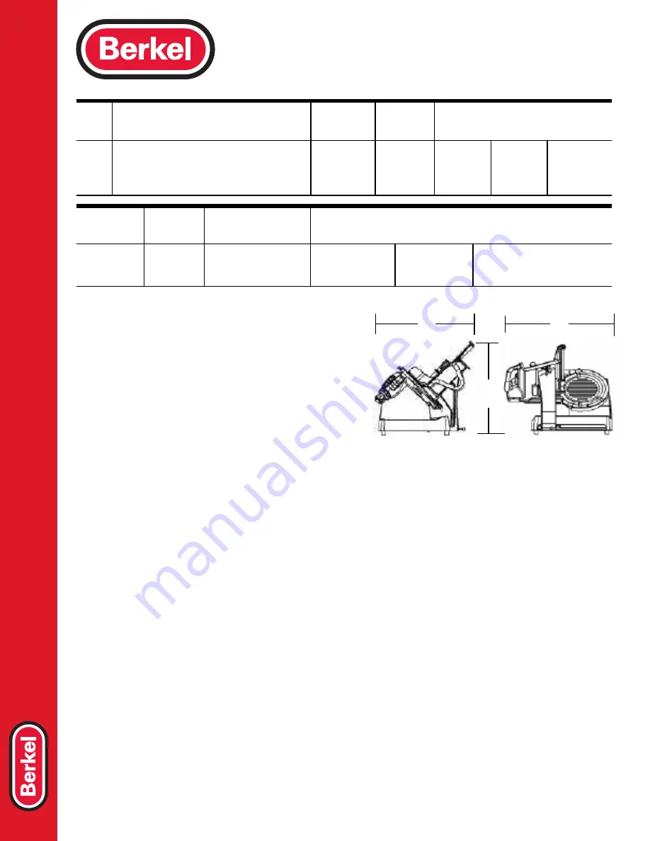 Berkel X13A Specifications Download Page 2