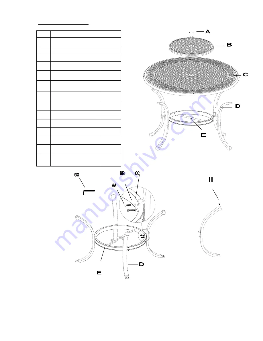 Berkley Jensen BAR HARBOR 36084 Assembly Instructions Manual Download Page 2