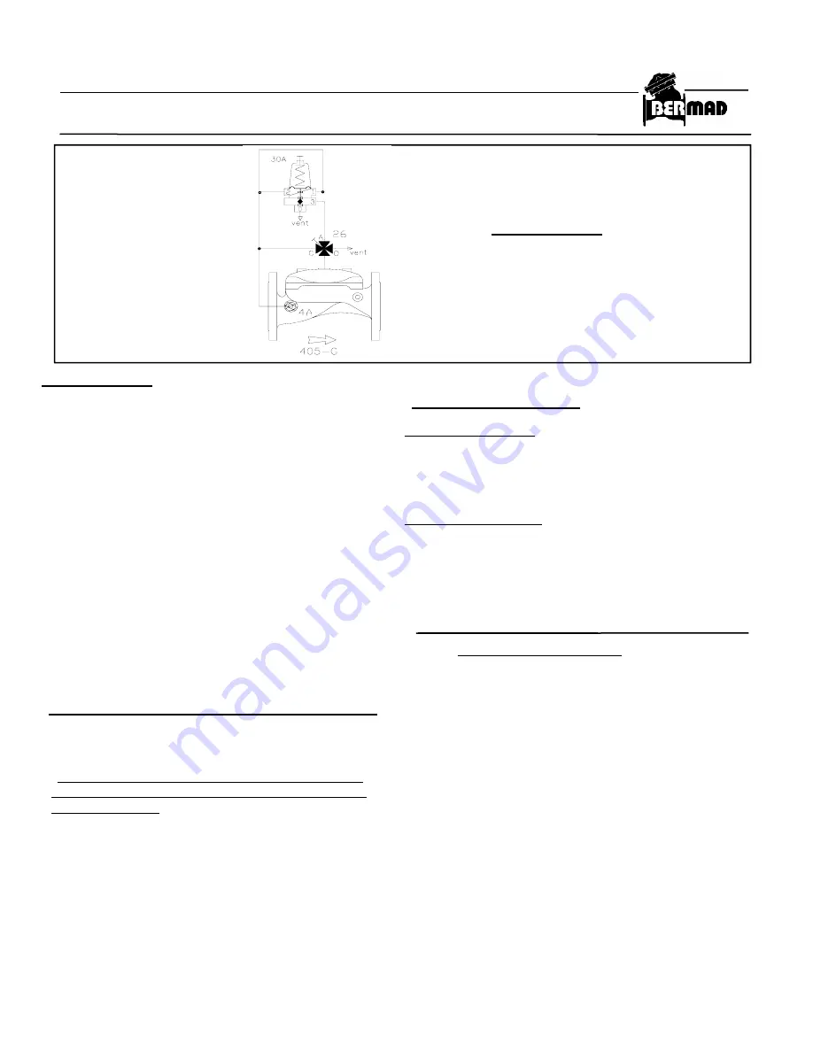 BERMAD 430-Z-3W Installation Operation & Maintenance Download Page 1