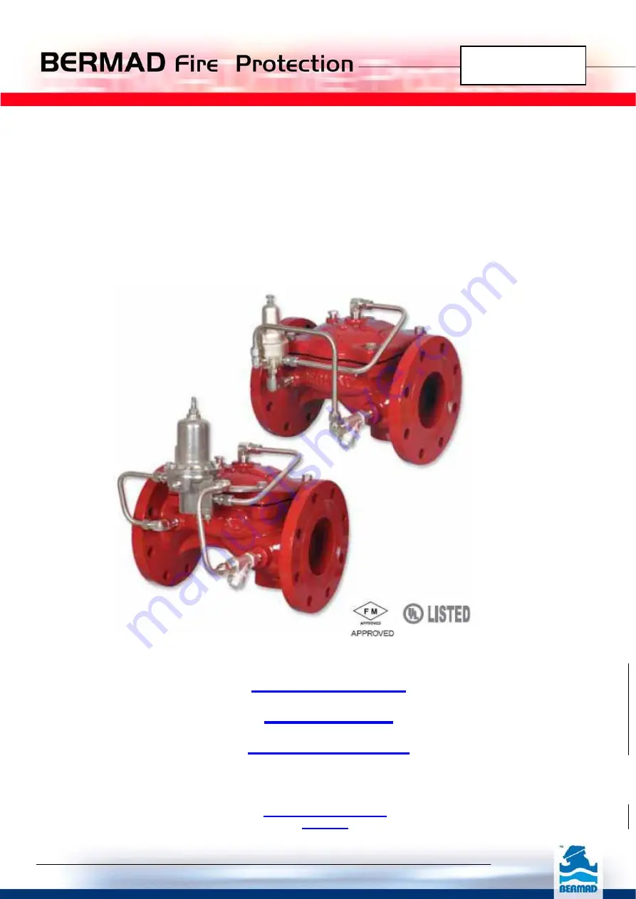 BERMAD FP 430-UF Скачать руководство пользователя страница 1