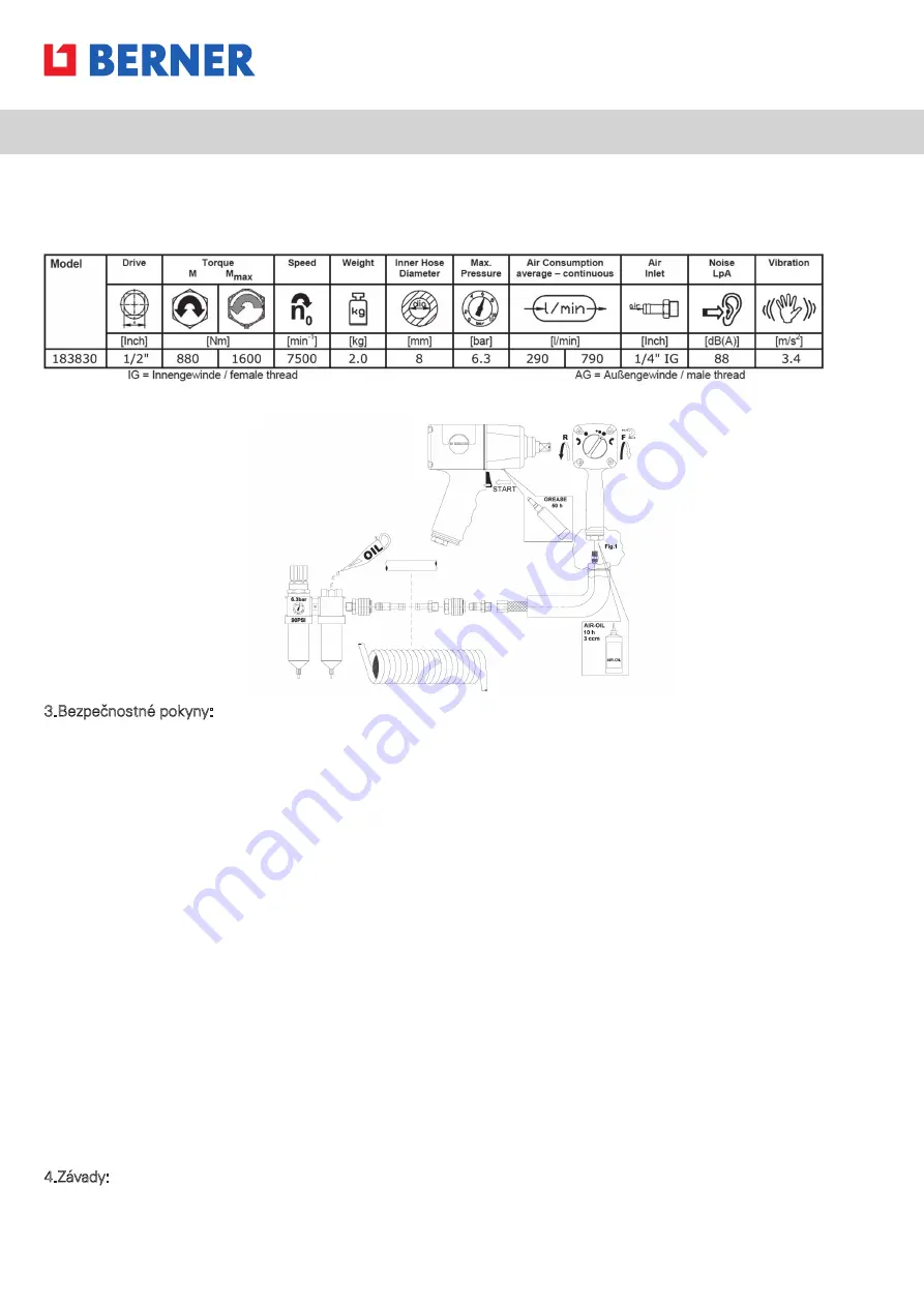 Berner 183830 Instruction Manual Download Page 21