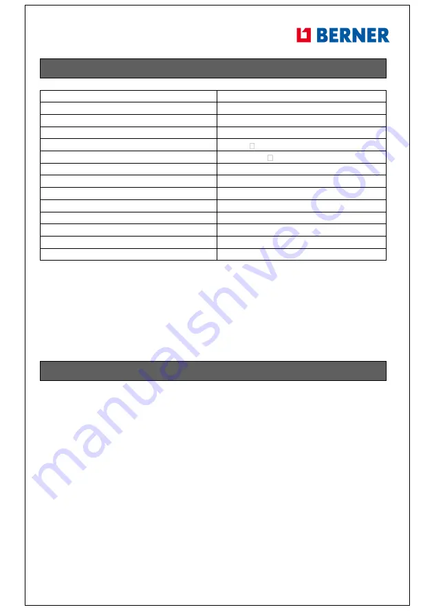 Berner 329144 Operating Manual Download Page 35