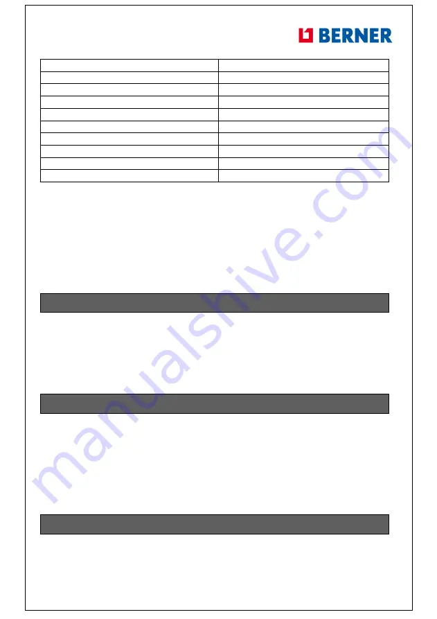 Berner 329144 Operating Manual Download Page 59