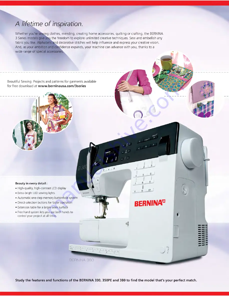 Bernina 3 Series 330 Скачать руководство пользователя страница 3