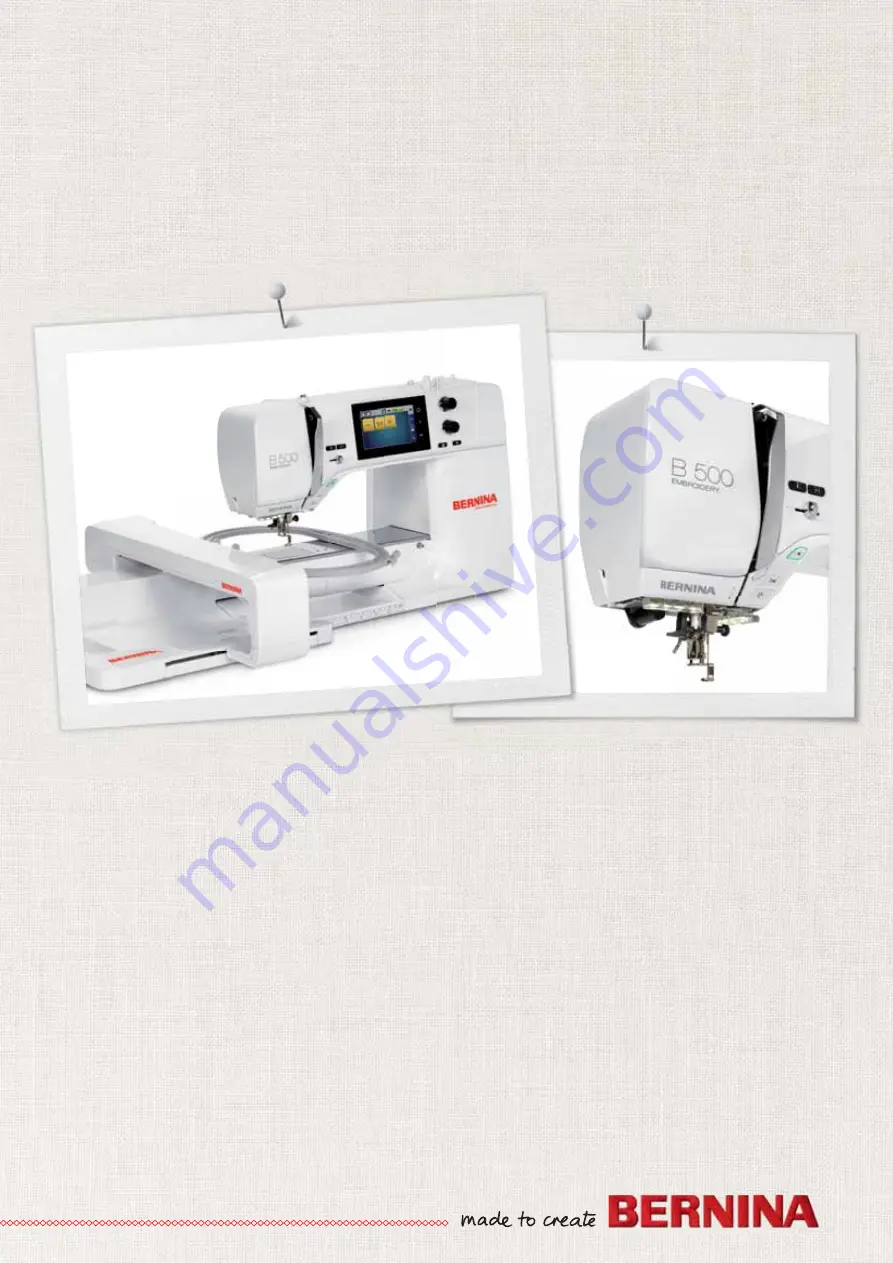 Bernina 500 E Manual Download Page 1