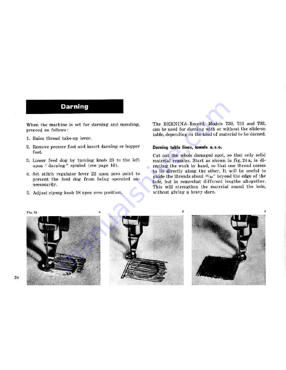 Bernina 730 record Instruction Book Download Page 26