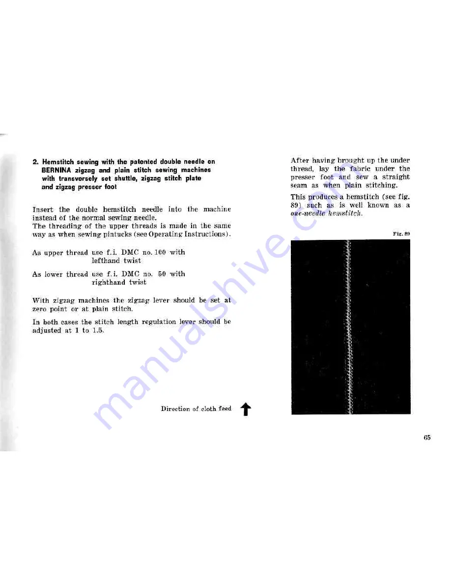 Bernina 730 record Instruction Book Download Page 67