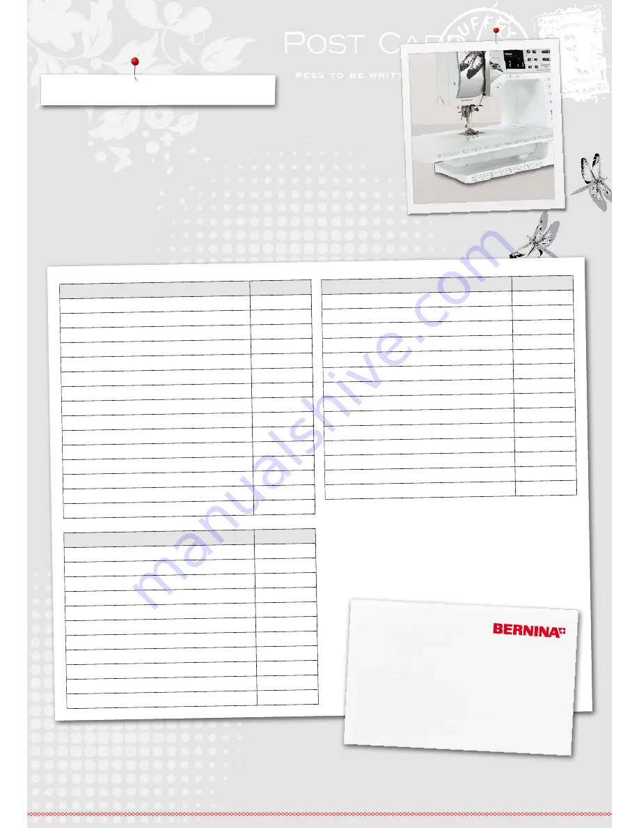 Bernina B 350 Quick Manual Download Page 2