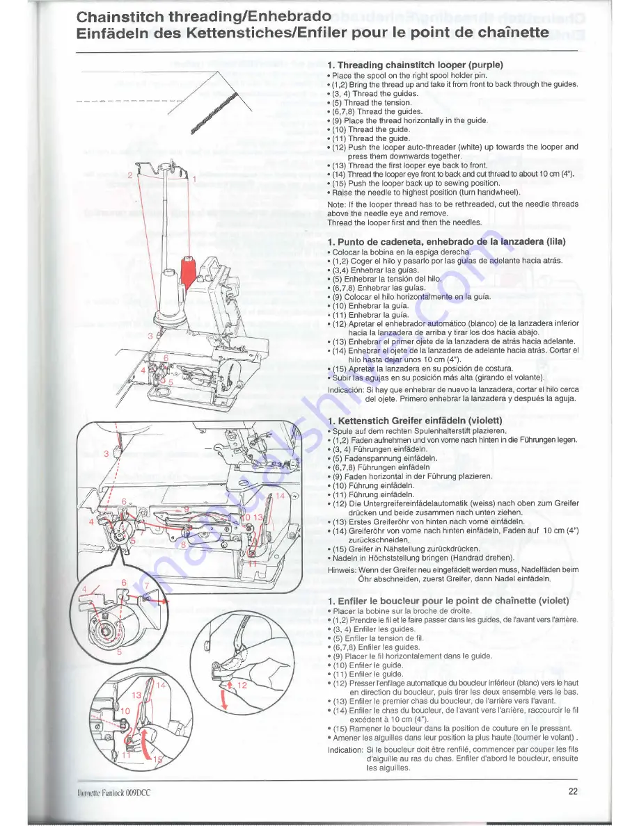 Bernina Funlock 009DCC Скачать руководство пользователя страница 23