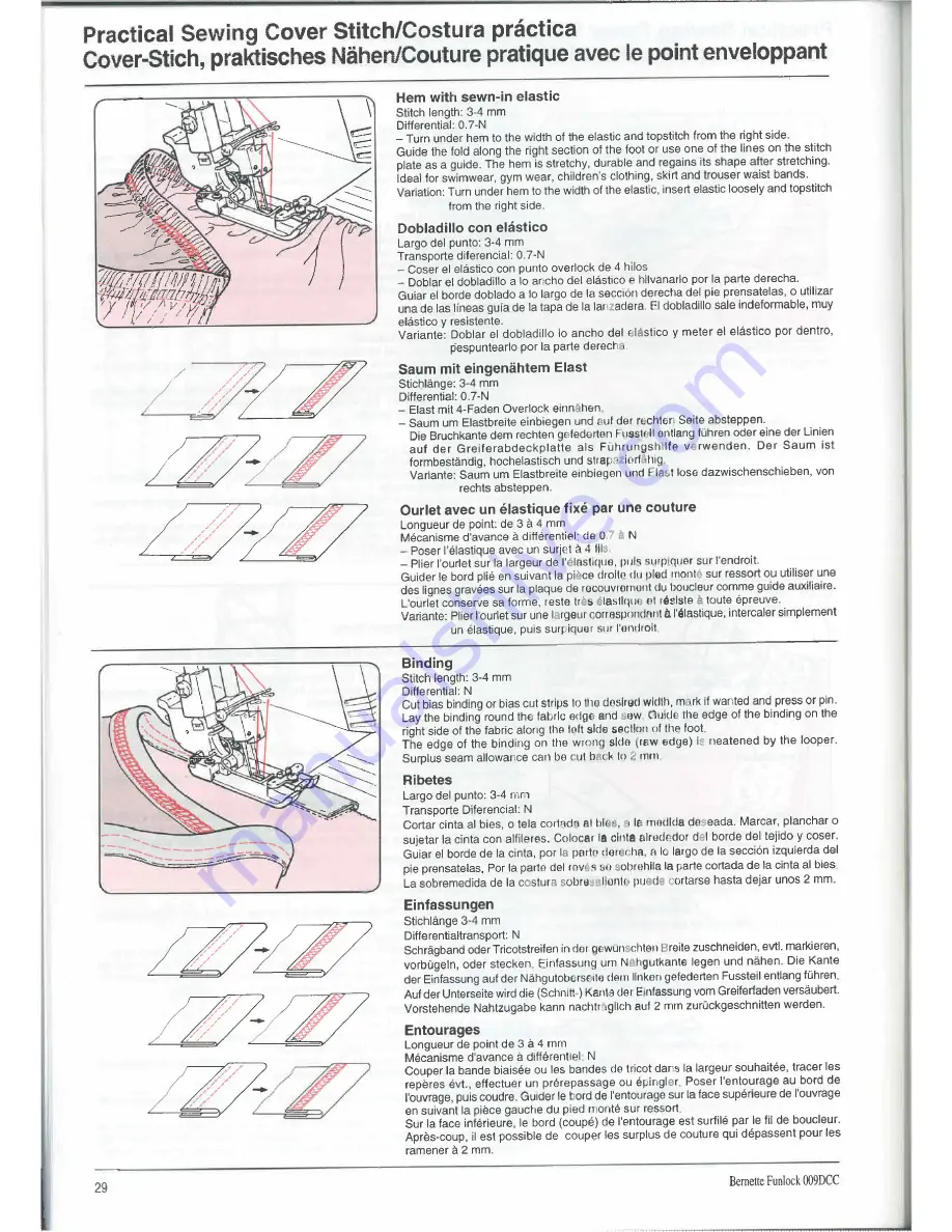 Bernina Funlock 009DCC Instruction Manual Download Page 30