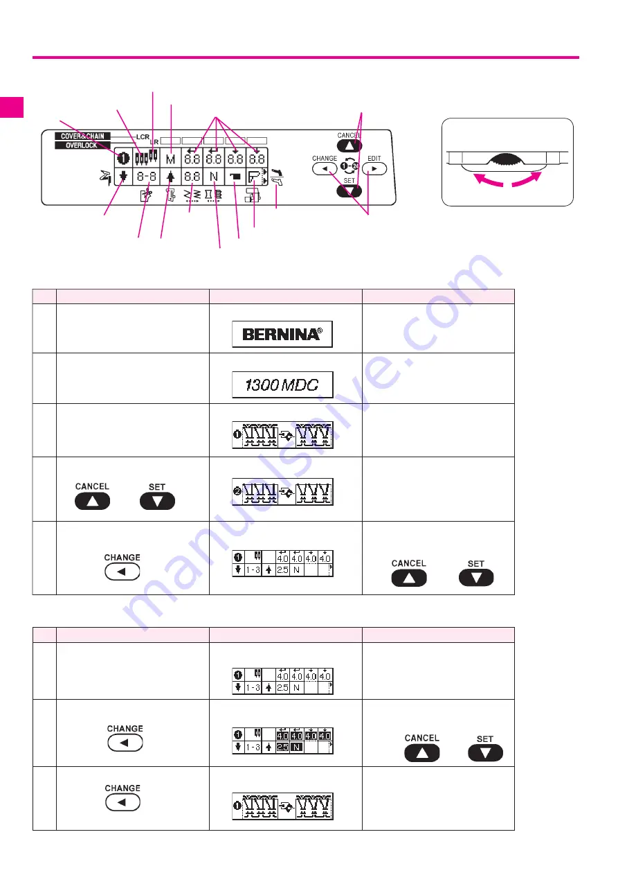 Bernina Serger 1300MDC Instruction Manual Download Page 33