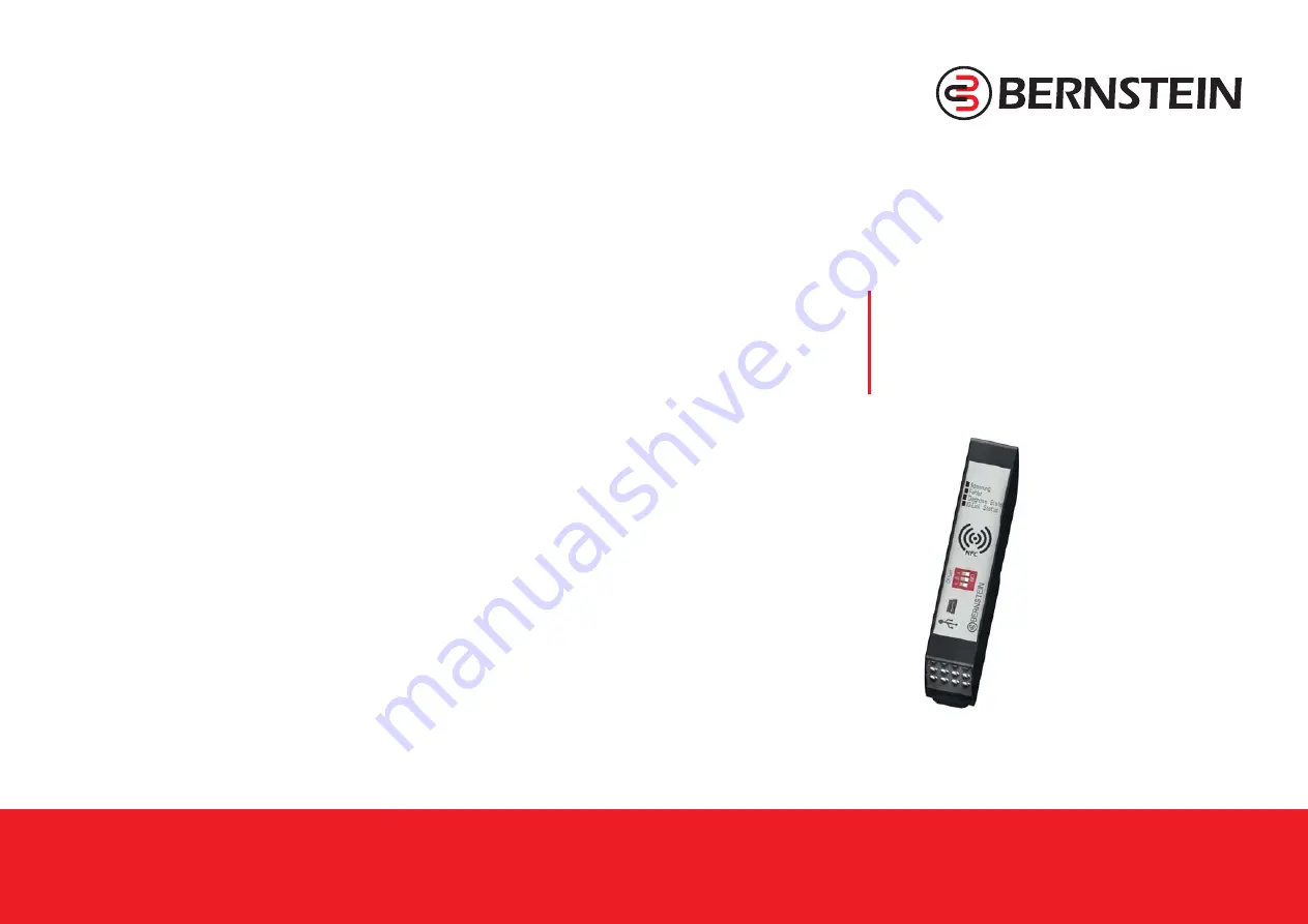 BERNSTEIN SRF DI Series Installation And Operating Instructions Manual Download Page 1