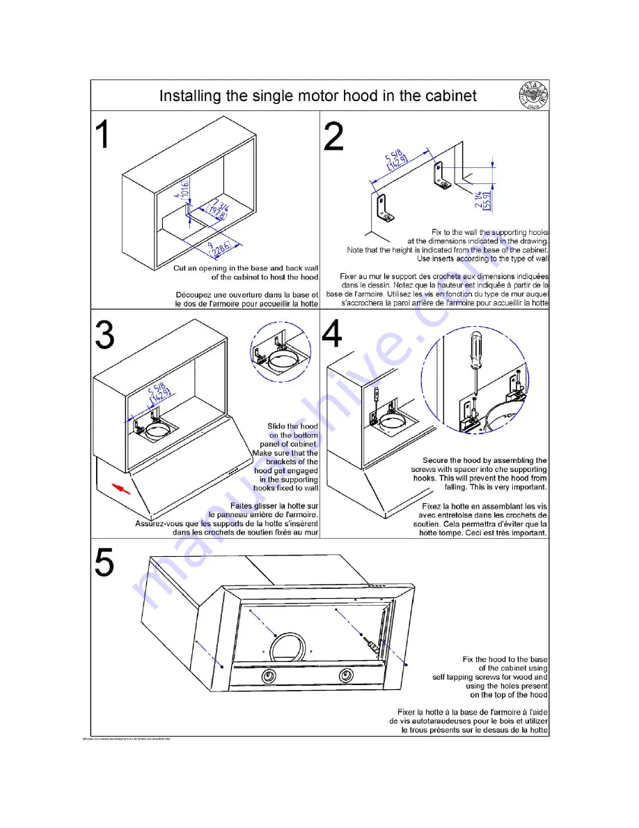 Bertazzoni KU60 PRO 1X Installation Instructions Manual Download Page 4