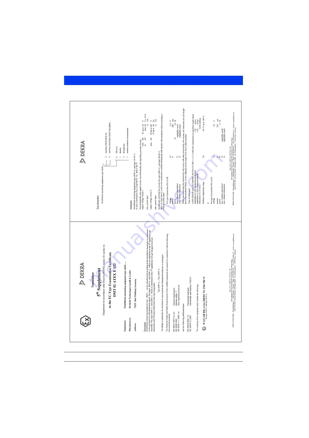 BERTHOLD TECHNOLOGIES Uni-Probe LB 490 User Manual Download Page 96