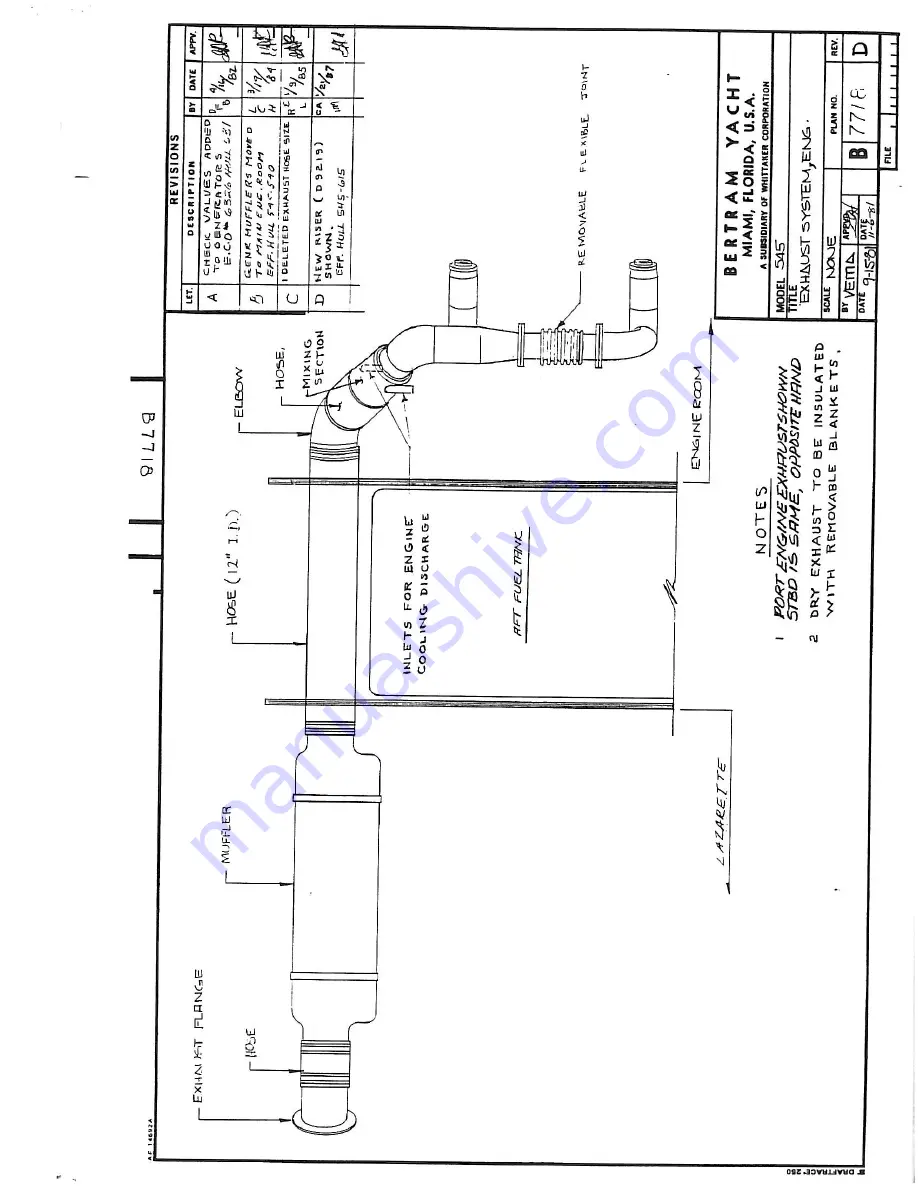 Bertram 54 Convertible 545 Operator'S Manual Download Page 107