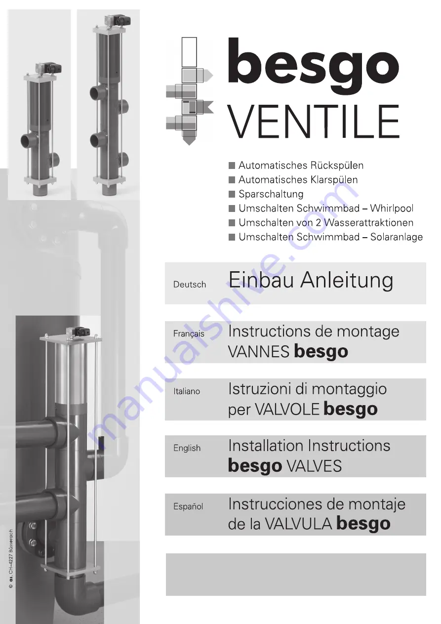 besgo DN40 Installation Instructions Download Page 1