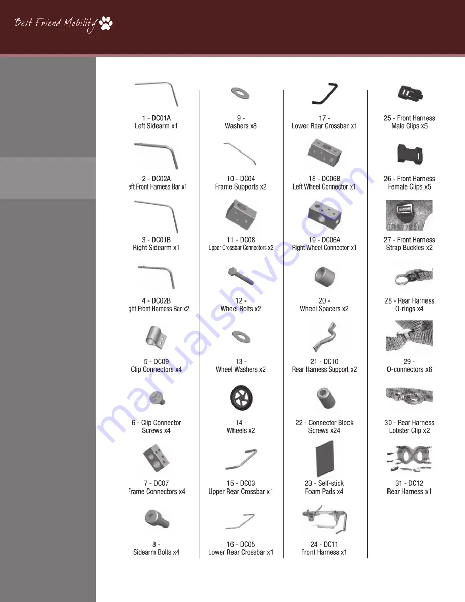 Best Friend Mobility extra large-size wheelchair Owner'S Manual Download Page 5