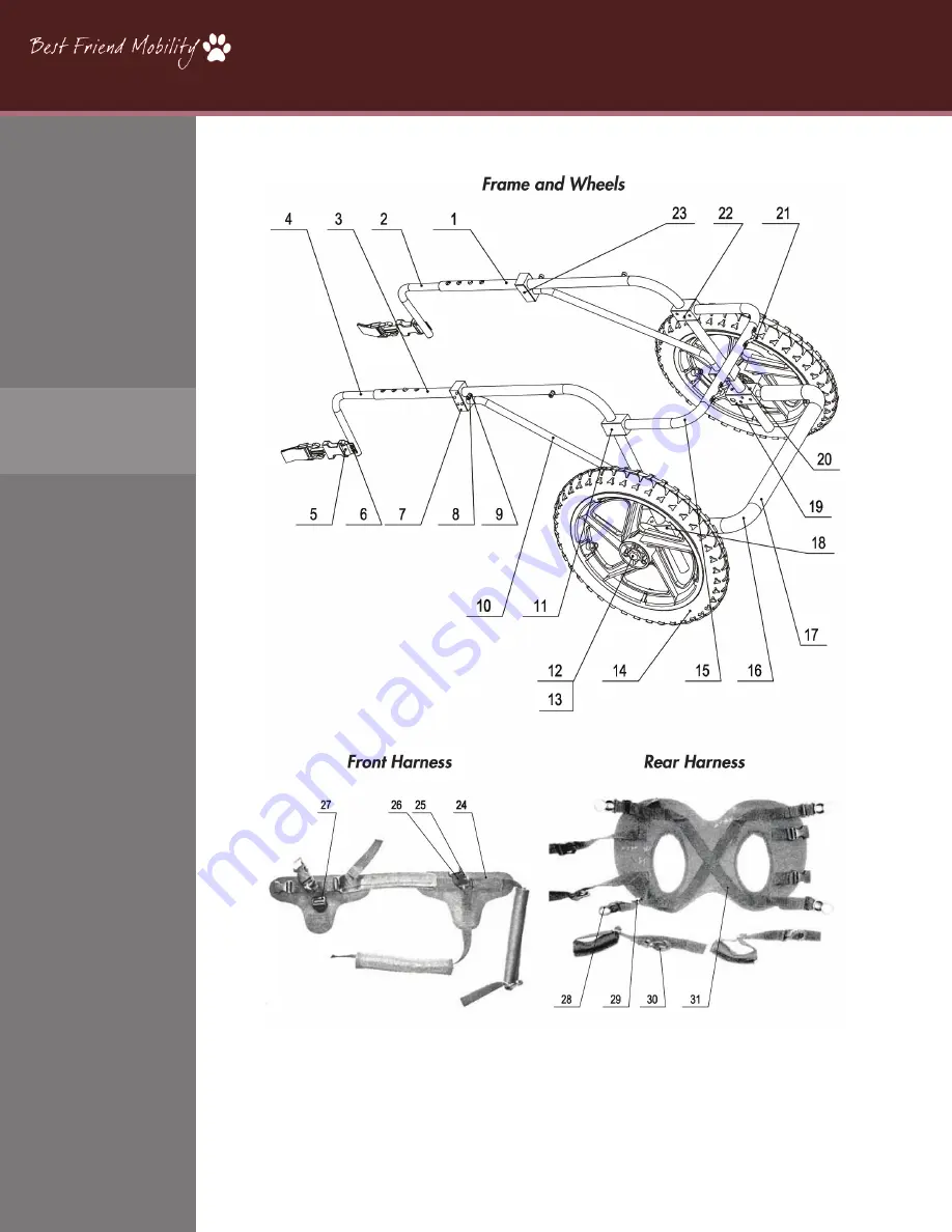 Best Friend Mobility extra large-size wheelchair Owner'S Manual Download Page 6