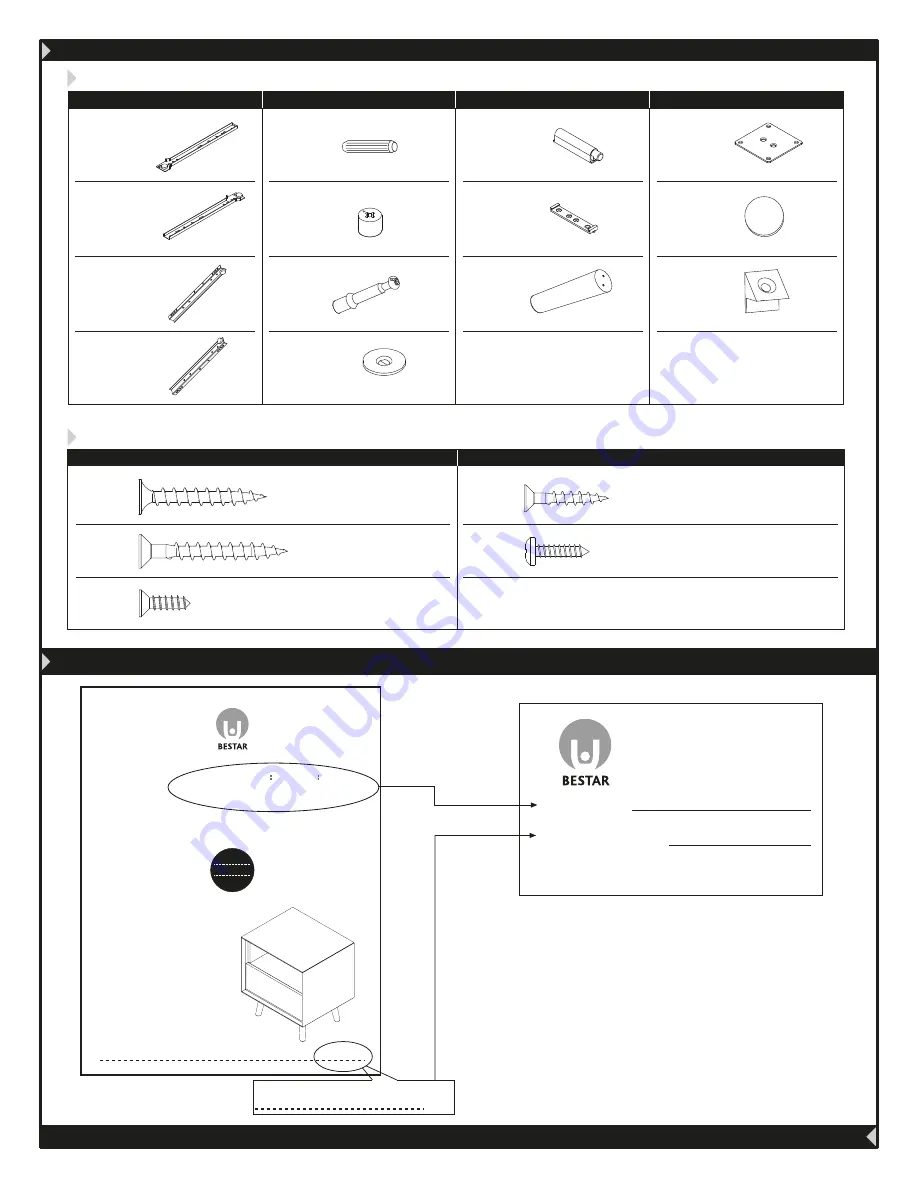 Bestar 102160-110001 Assembly Instructions Manual Download Page 4