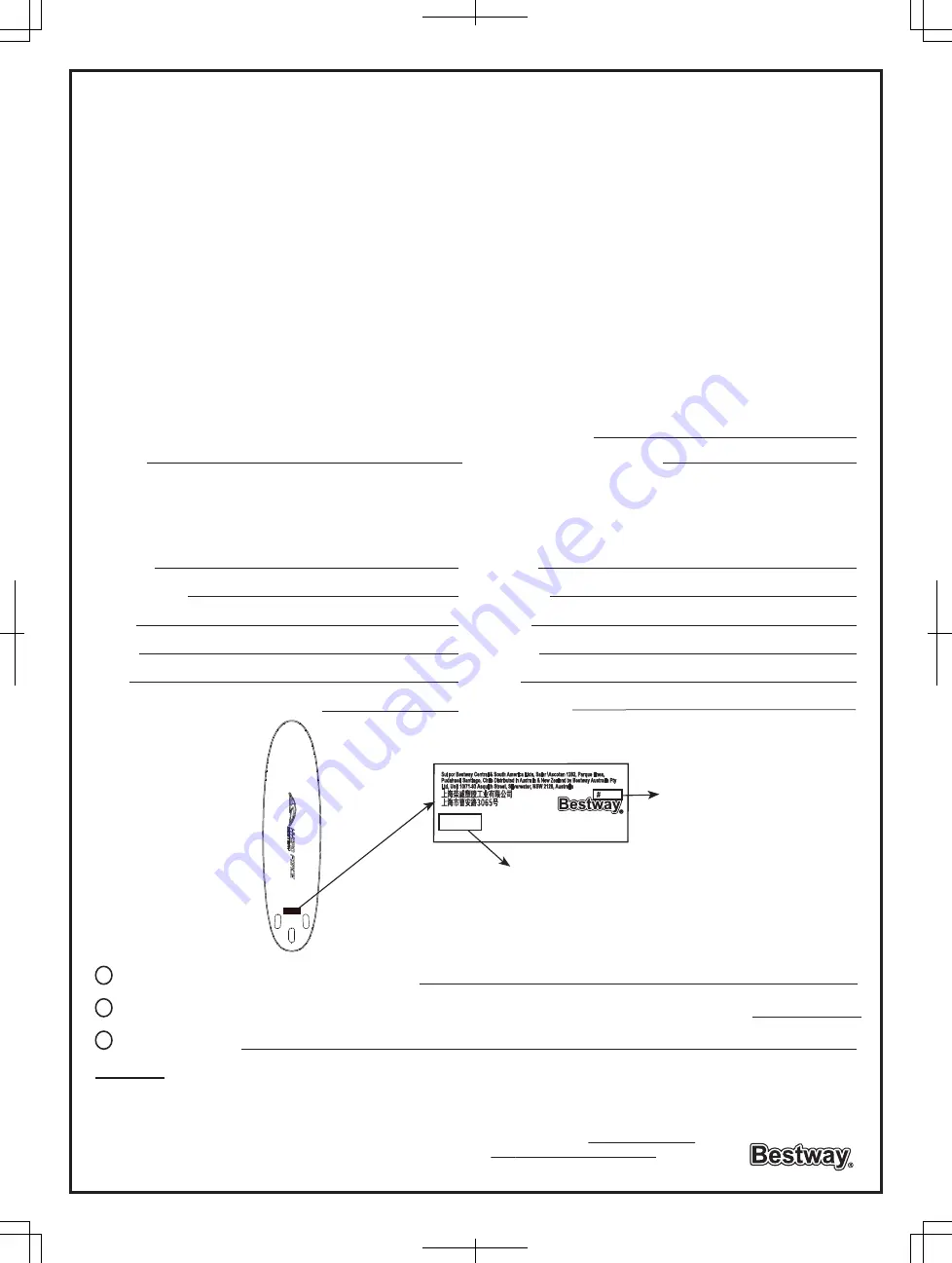 Bestway 6942138914474 Owner'S Manual Download Page 14