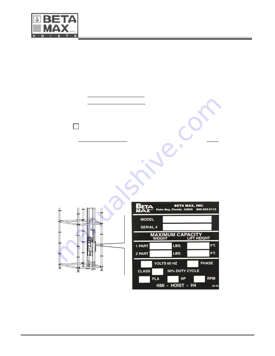 Beta Max MAXIAL TRACK HOIST Use And Maintenance Instruction Manual Download Page 20