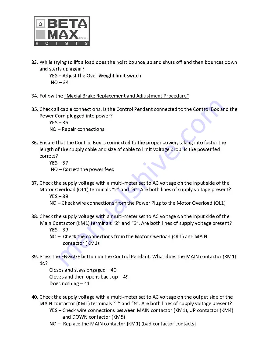 Beta Max MAXIAL TRACK HOIST Use And Maintenance Instruction Manual Download Page 142