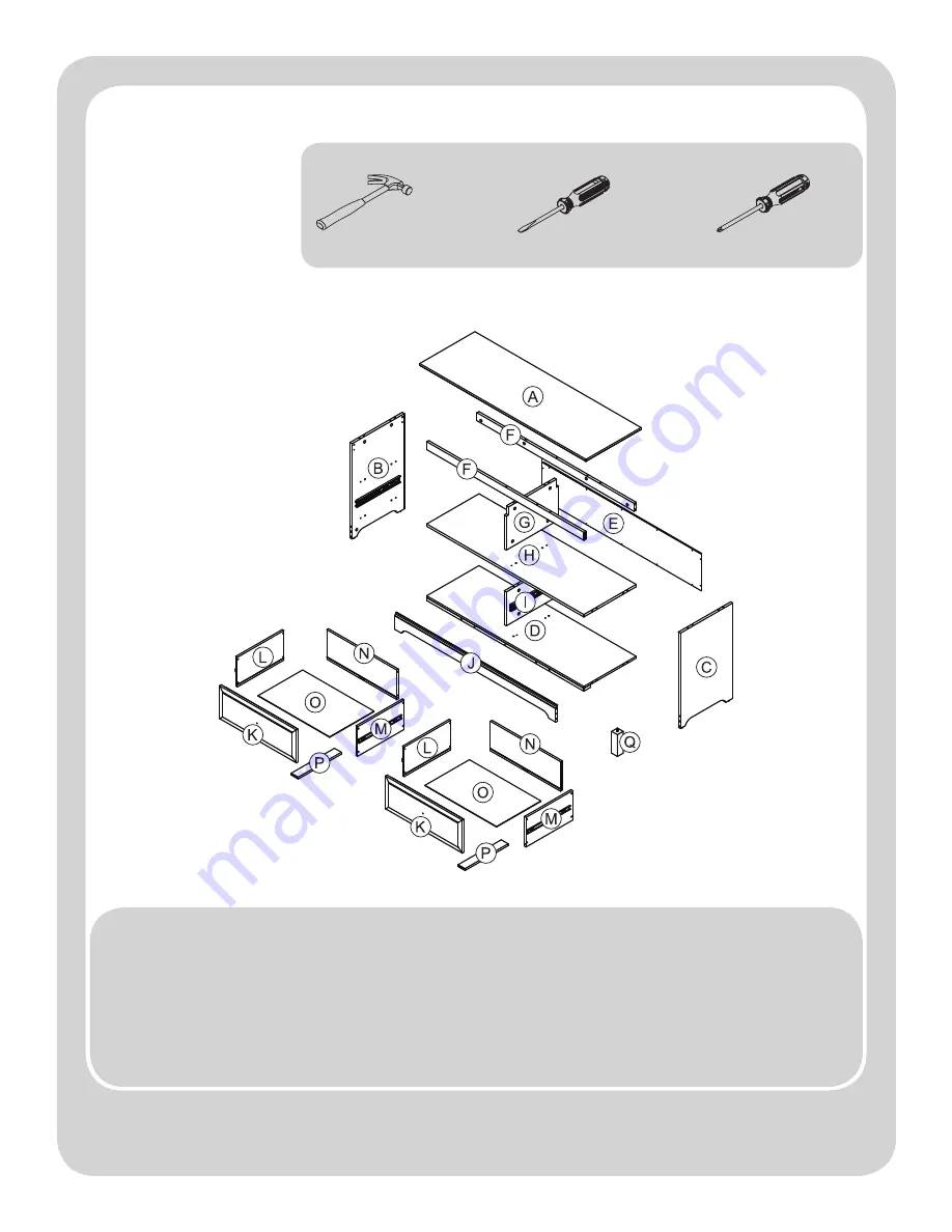 Better Homes and Gardens SAVANNAH 2 DRAWER MEDIA CONSOLE BH17-084-999-01 Assembly Instructions Manual Download Page 2