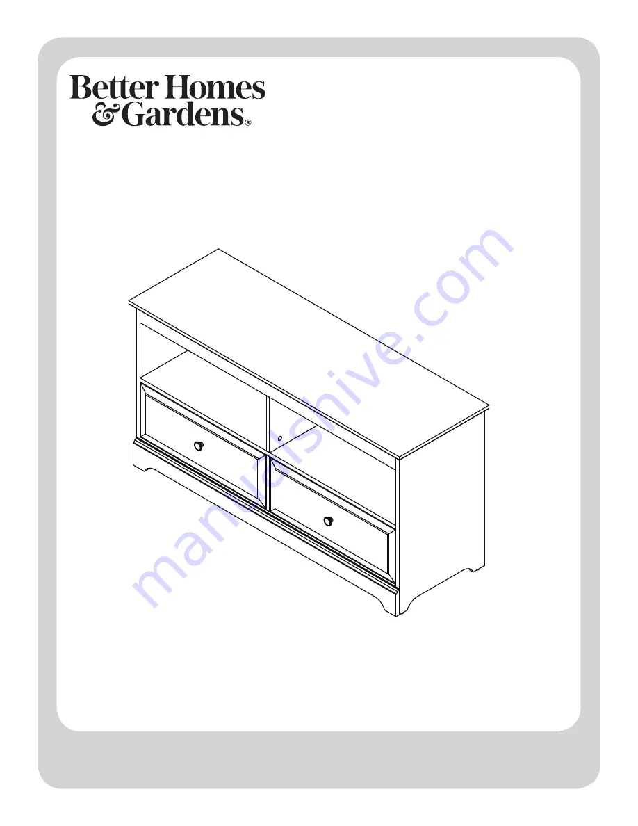 Better Homes and Gardens SAVANNAH 2 DRAWER MEDIA CONSOLE BH17-084-999-01 Скачать руководство пользователя страница 18