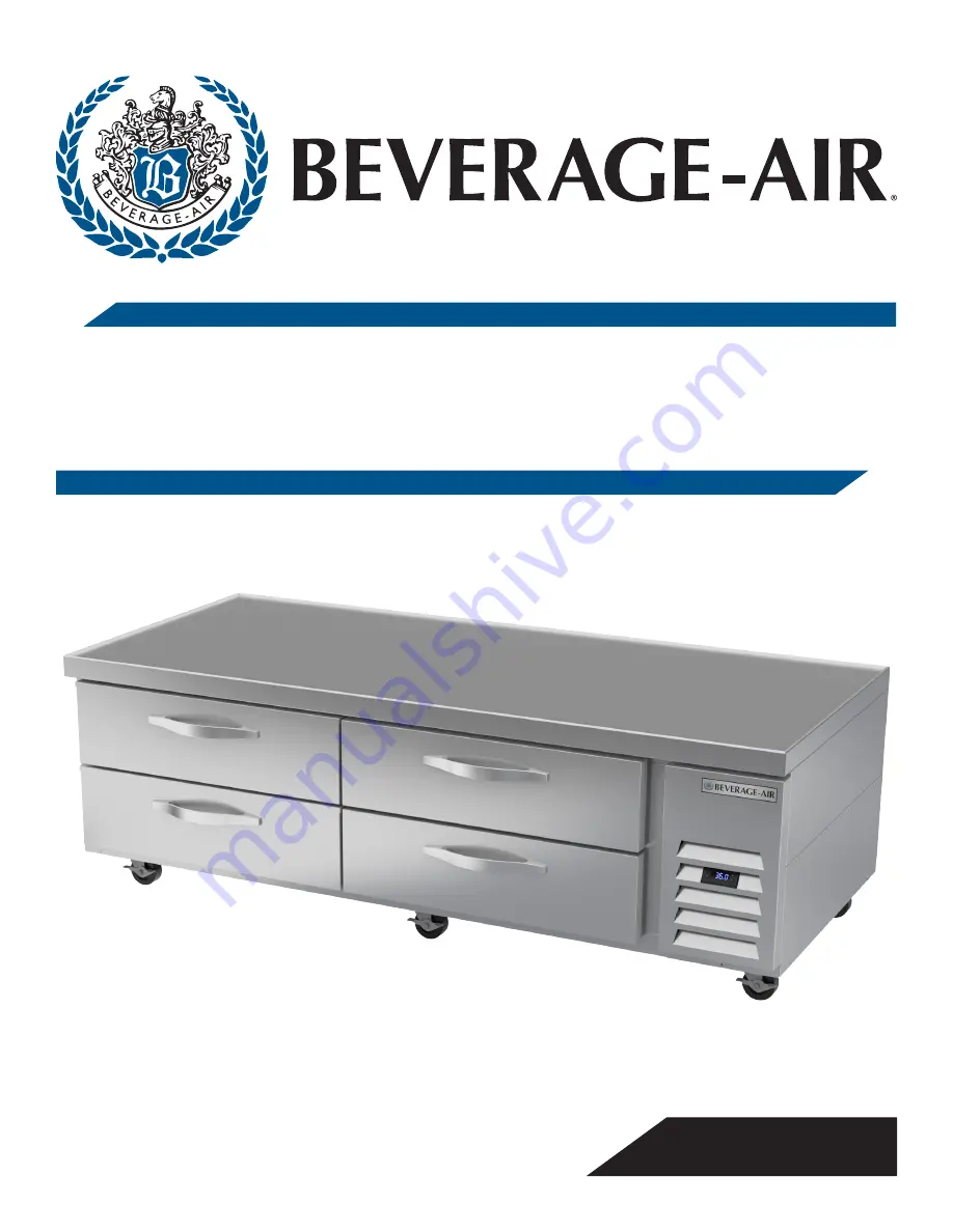 Beverage-Air WTRCS Series Installation And Operating Instructions Manual Download Page 1