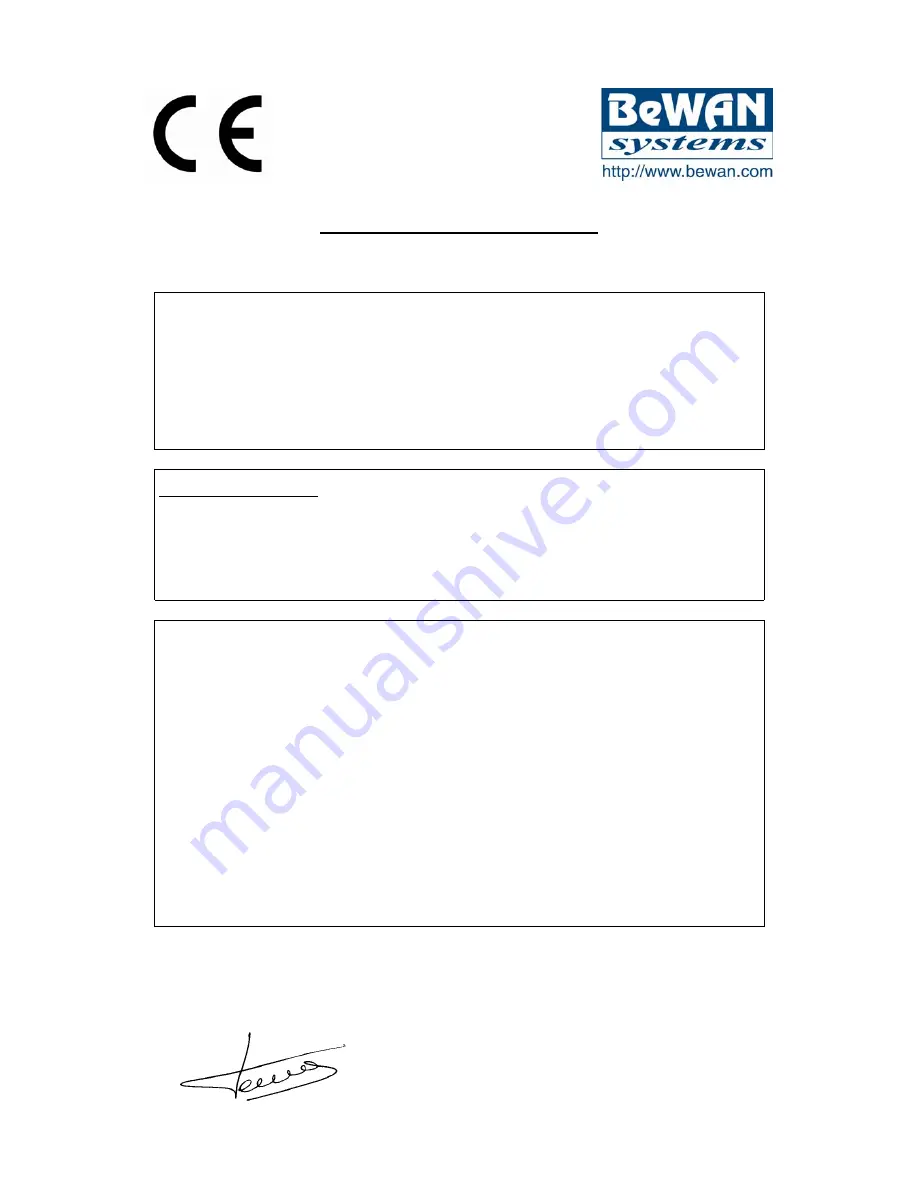 BeWAN ADSL USB ST User Manual Download Page 25