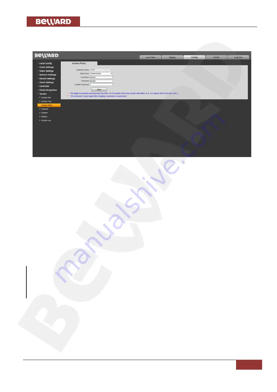 Beward DS06M Operation User'S Manual Download Page 64